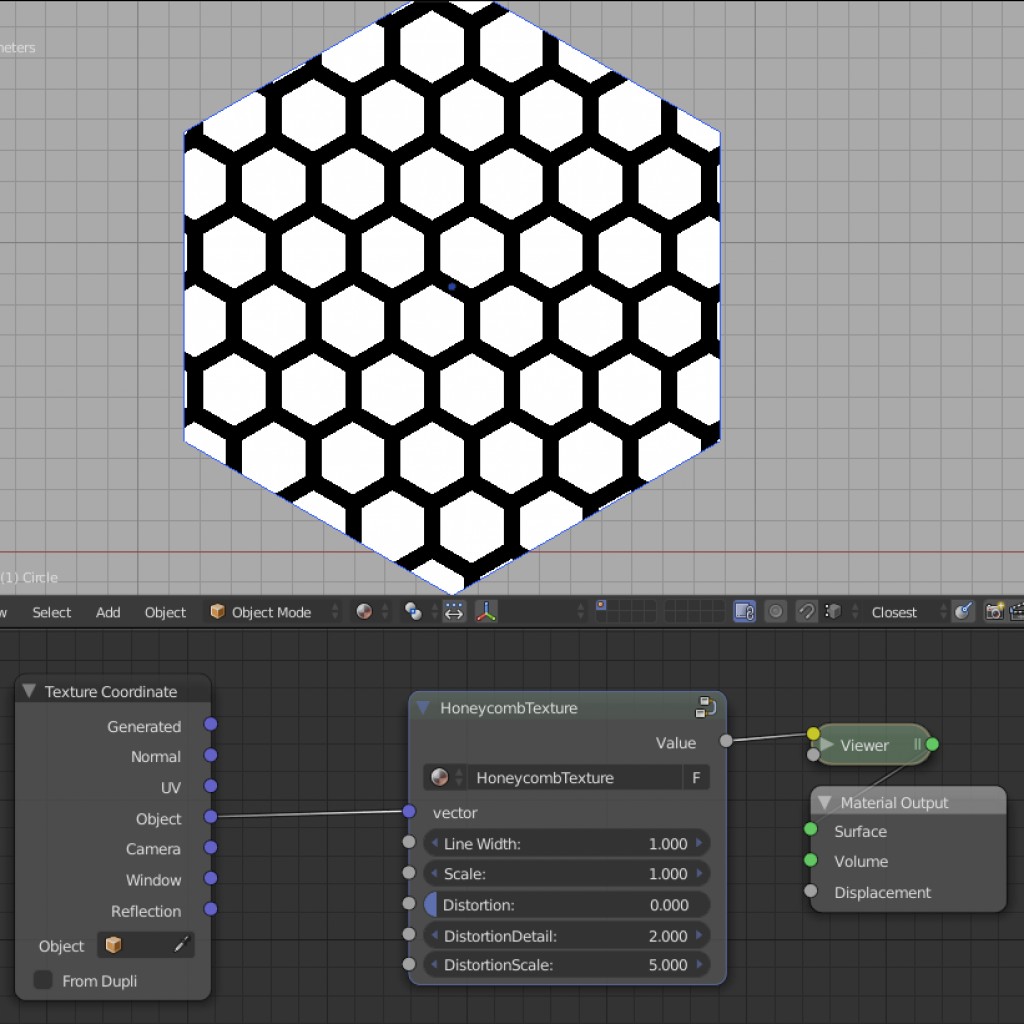Procedural honeycomb texture for Cycles preview image 1